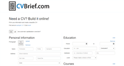 Desktop Screenshot of cvbrief.com