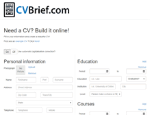Tablet Screenshot of cvbrief.com